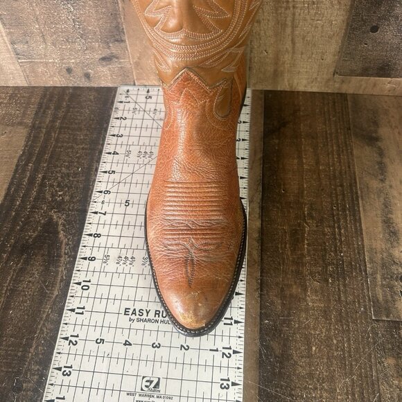 Tony Lama Vintage Gold Label Bullhide Western Cowboy Boots Mens 10.5 E - Picture 3 of 9